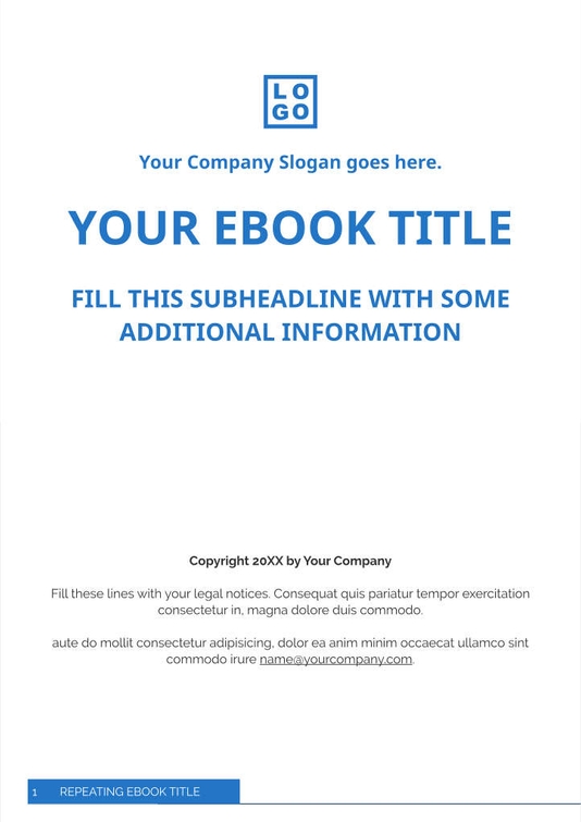Free e-books company template