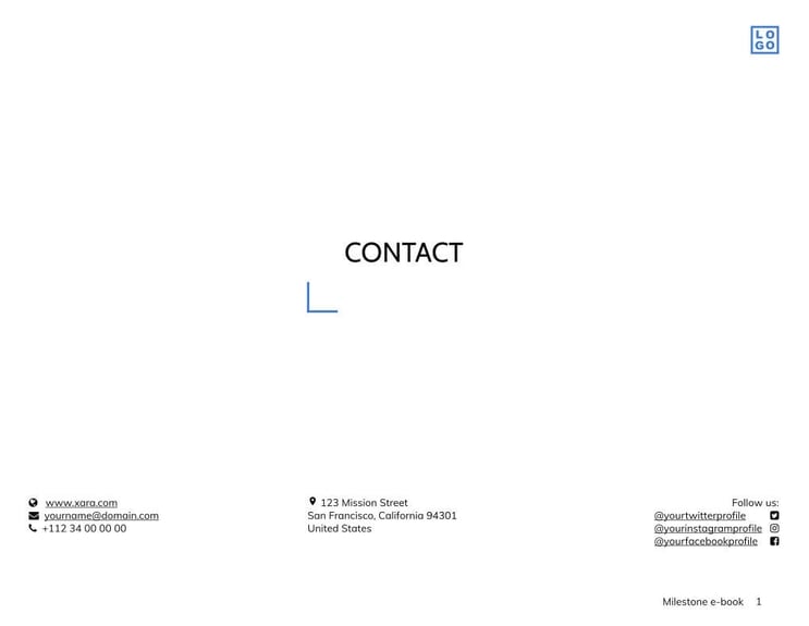 Free e-books milestone template