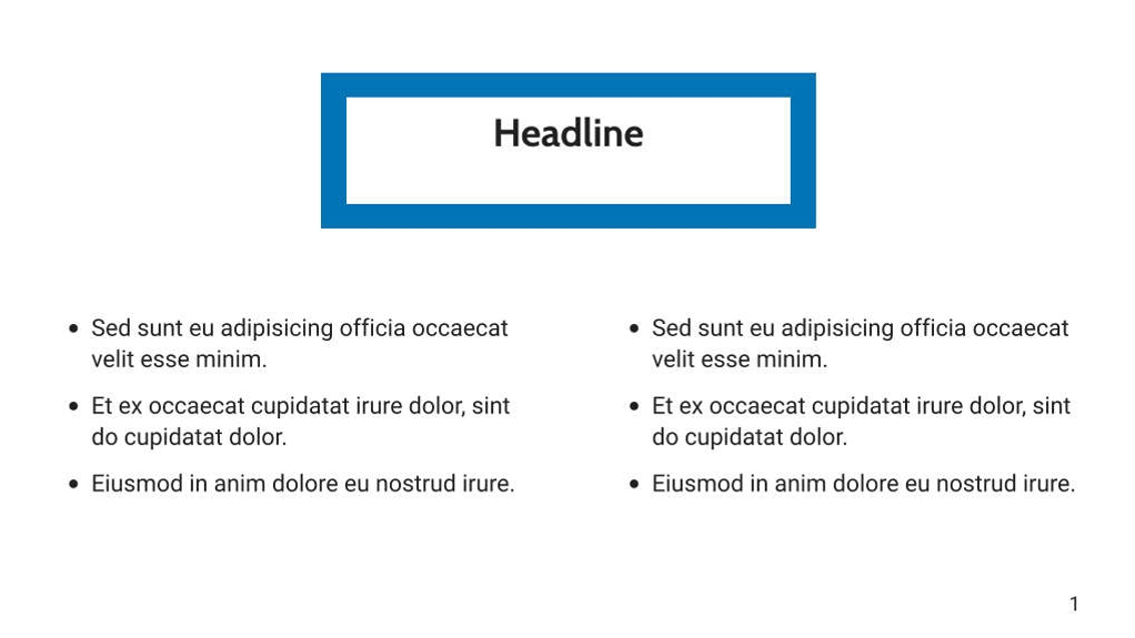 Free presentation work template