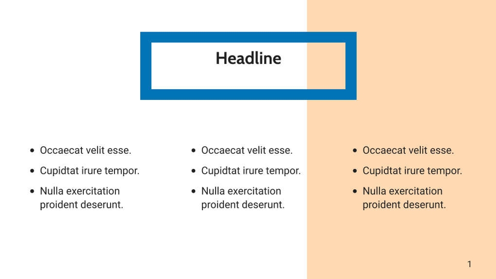 Free presentation work template