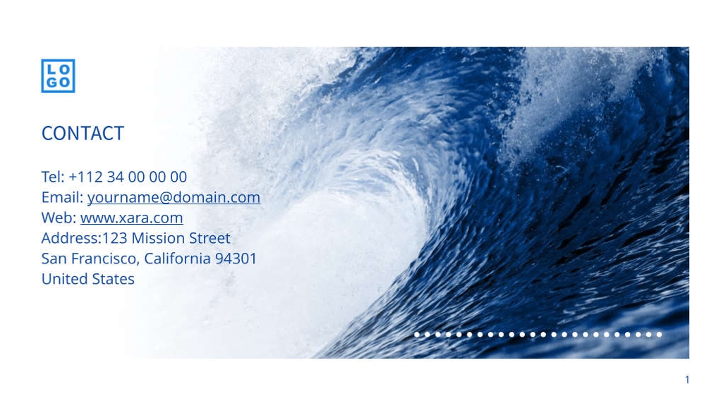 Free presentation water template