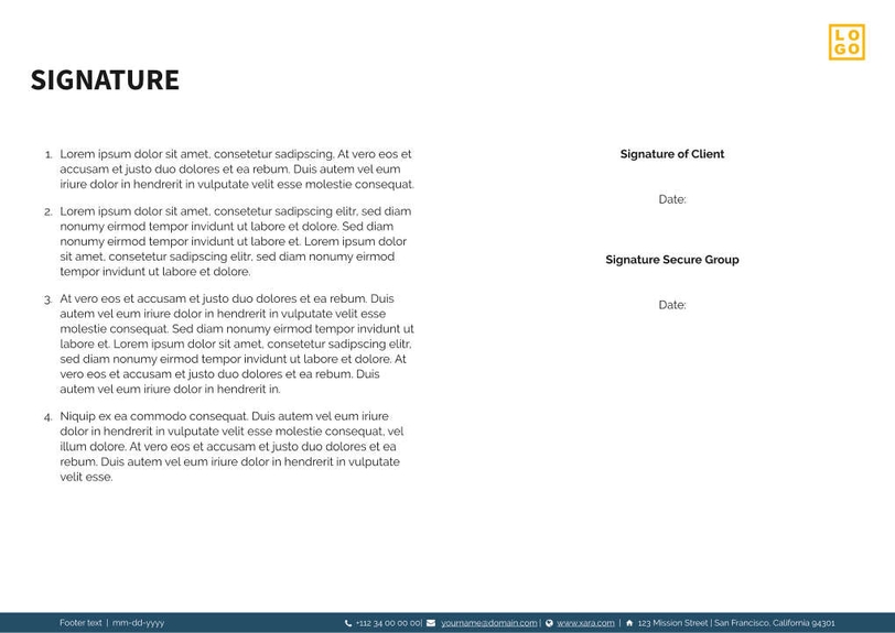 Free proposal  security template