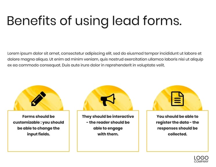 Free e-books lead generation template