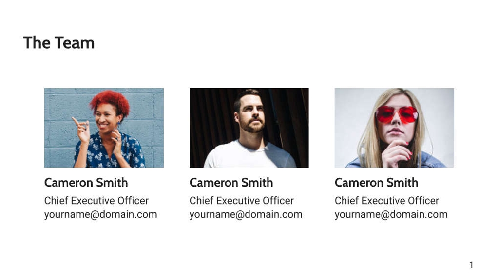 Free presentation work template