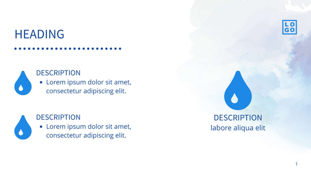 Free presentation water template