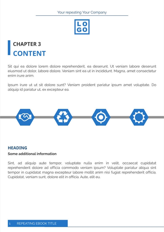 Free e-books company template