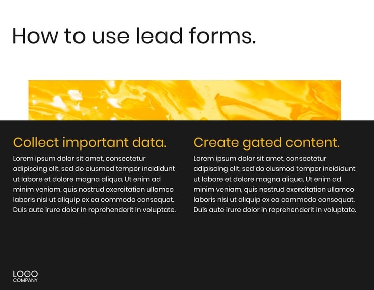 Free e-books lead generation template
