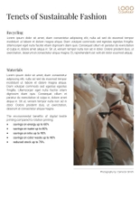 Free e-books sustainable fashion template
