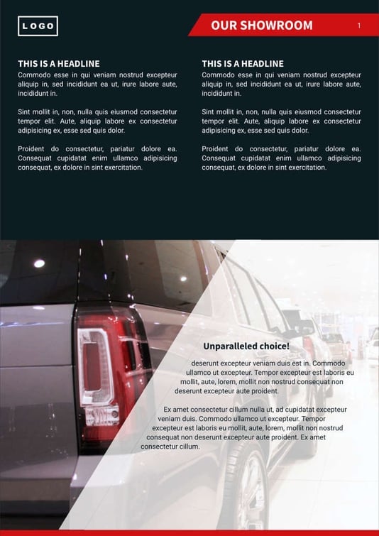 Free booklet  car dealer template