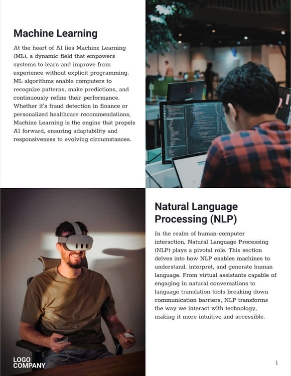 Free brochure – power of ai template