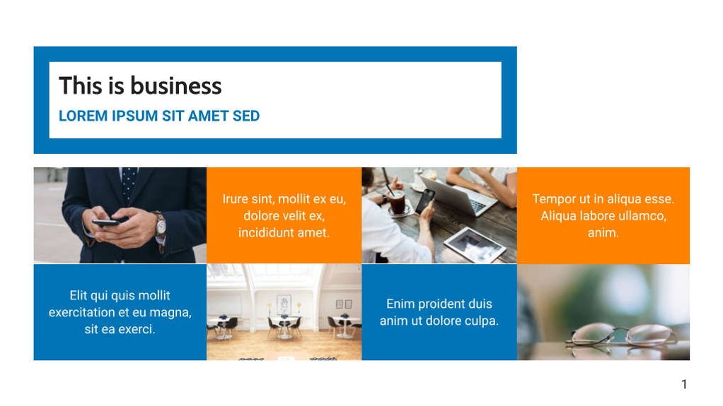 Free presentation work template