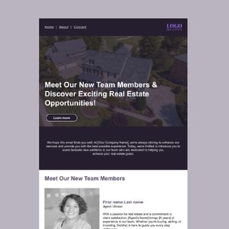 Free real estate – email marketing template