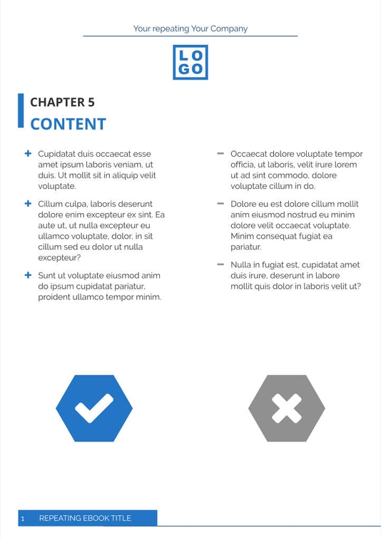 Free e-books company template