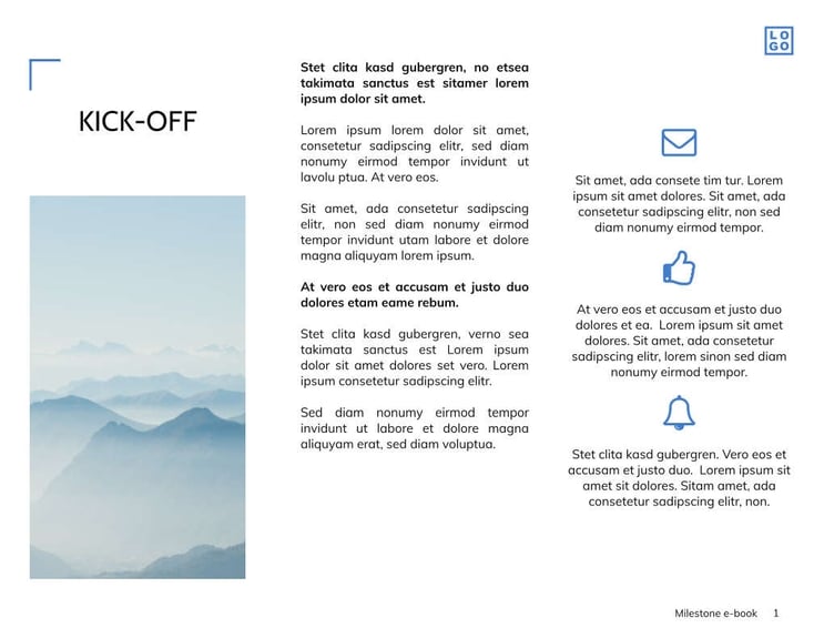 Free e-books milestone template