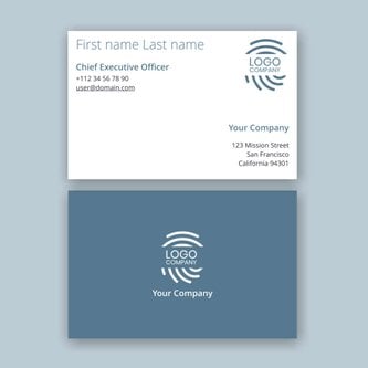Free business card template