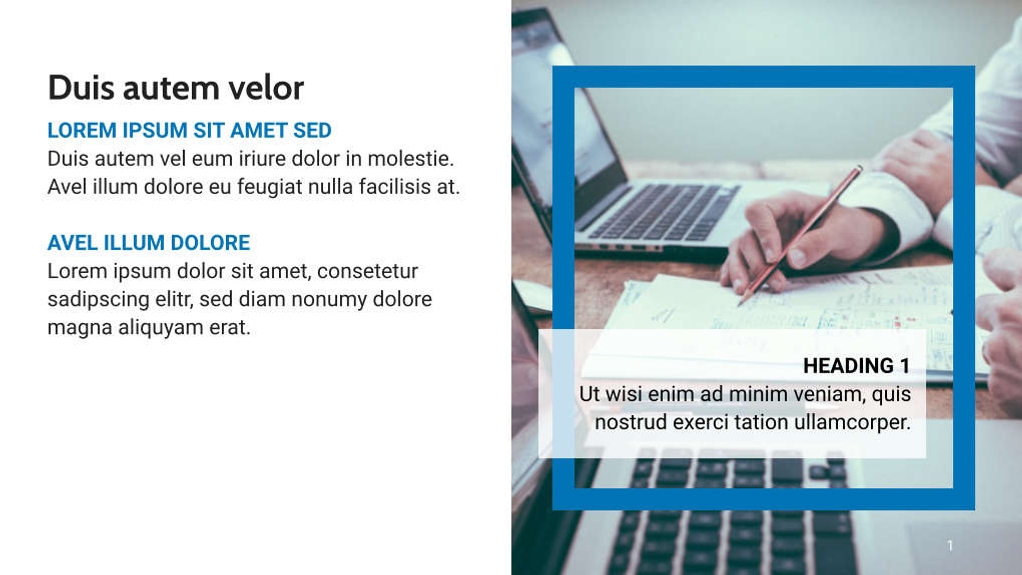 Free presentation work template