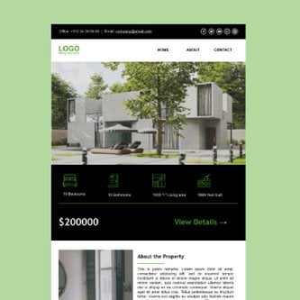 Free real estate – email marketing template