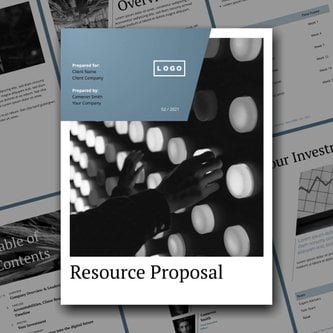 Free proposal resource management template