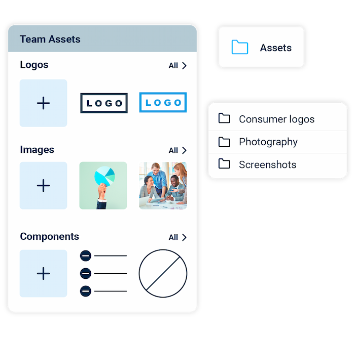 Brand Assets Files such as Logos, Images, Screenshots in Xara Cloud's Digital Asset Management feature